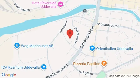 Lägenheter att hyra i Uddevalla - kort over placeringen