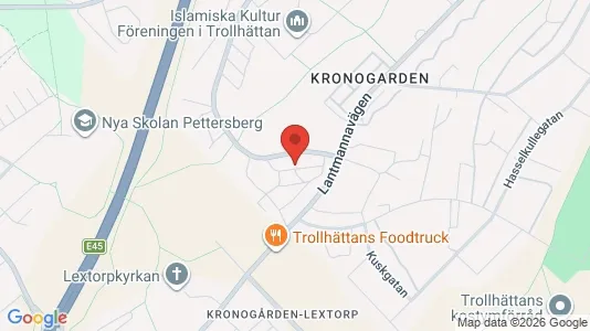 Bostadsrätter till salu i Trollhättan - kort over placeringen
