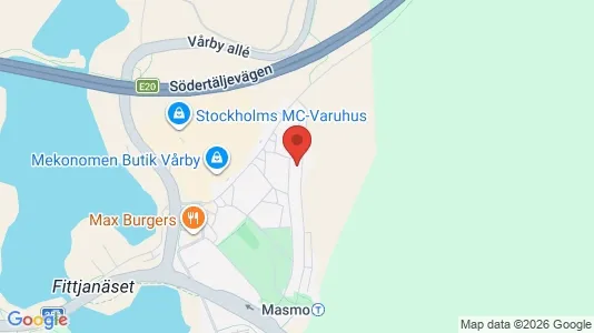 Lägenheter att hyra i Huddinge - kort over placeringen