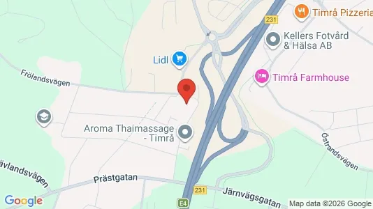 Bostadsrätter till salu i Timrå - kort over placeringen