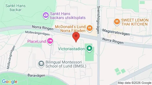 Bostadsrätter till salu i Lund - kort over placeringen