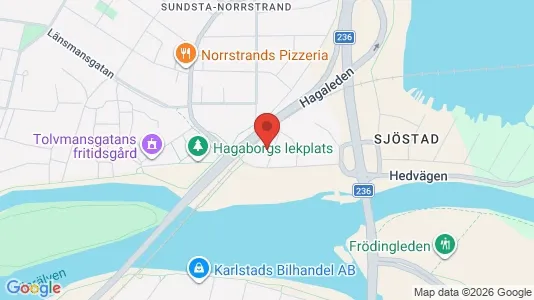 Bostadsrätter till salu i Karlstad - kort over placeringen