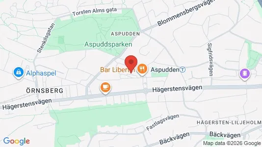 Bostadsrätter till salu i Söderort - kort over placeringen