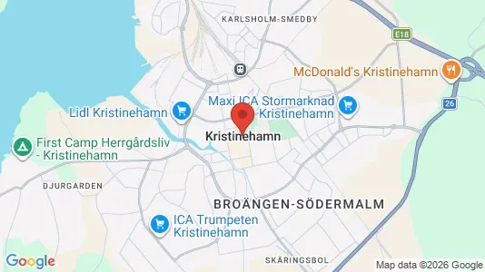 Lägenheter att hyra i Kristinehamn - kort over placeringen