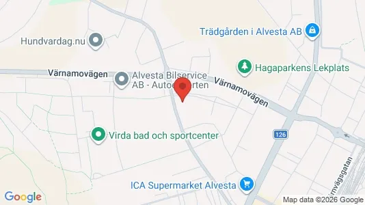 Lägenheter att hyra i Alvesta - kort over placeringen