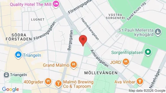 Lägenheter till salu i Malmö Centrum - kort over placeringen