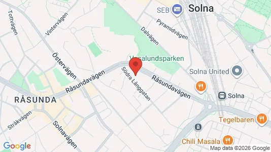 Lägenheter till salu i Solna - kort over placeringen