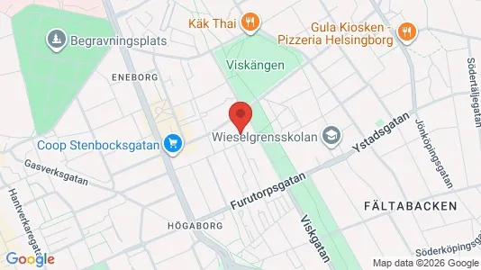 Lägenheter till salu i Helsingborg - kort over placeringen