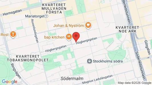Lägenheter till salu i Södermalm - kort over placeringen
