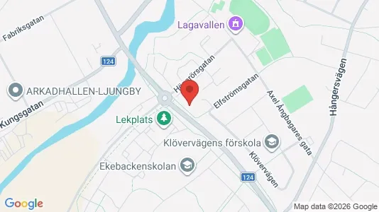 Lägenheter att hyra i Ljungby - kort over placeringen