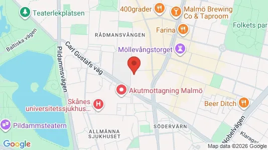 Lägenheter att hyra i Malmö Centrum - kort over placeringen
