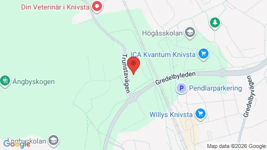 Bostadsrätter till salu i Knivsta - kort over placeringen