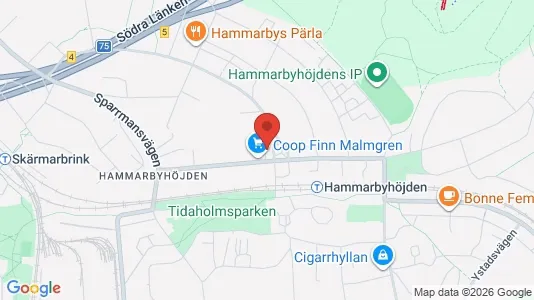 Bostadsrätter till salu i Söderort - kort over placeringen