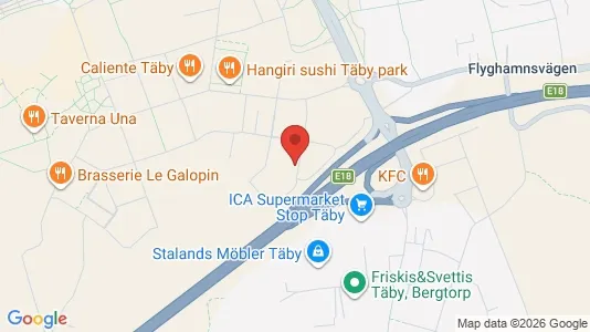 Lägenheter till salu i Täby - kort over placeringen