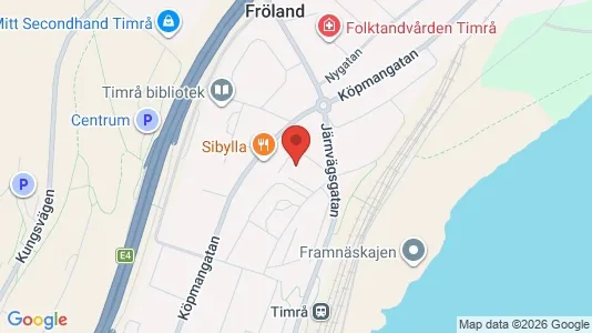 Bostadsrätter till salu i Timrå - kort over placeringen