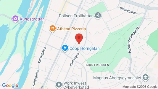 Lägenheter till salu i Trollhättan - kort over placeringen