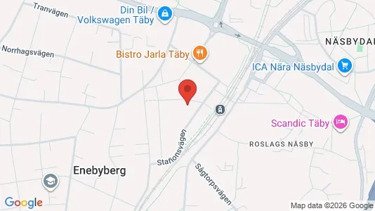 Lägenheter att hyra i Täby - kort over placeringen
