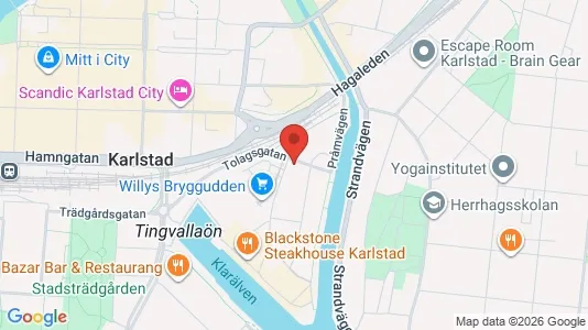Lägenheter att hyra i Karlstad - kort over placeringen