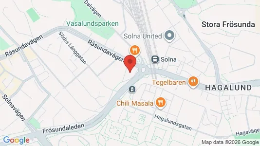 Lägenheter till salu i Solna - kort over placeringen