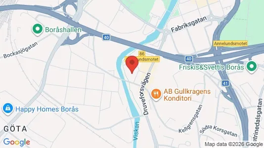 Lägenheter till salu i Borås - kort over placeringen