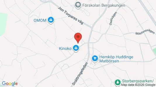 Lägenheter att hyra i Huddinge - kort over placeringen