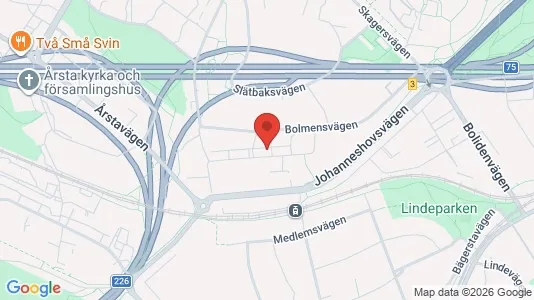 Bostadsrätter till salu i Hammarbyhamnen - kort over placeringen