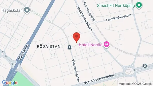 Lägenheter att hyra i Norrköping - kort over placeringen