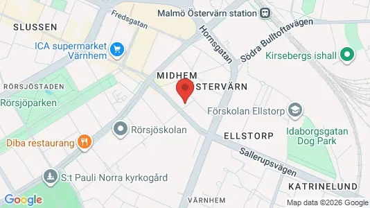 Lägenheter till salu i Malmö Centrum - kort over placeringen