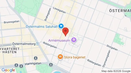 Lägenheter till salu i Östermalm - kort over placeringen