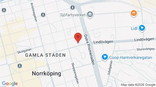 Lägenheter att hyra i Norrköping - kort over placeringen
