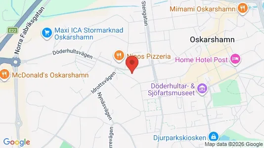 Bostadsrätter till salu i Oskarshamn - kort over placeringen