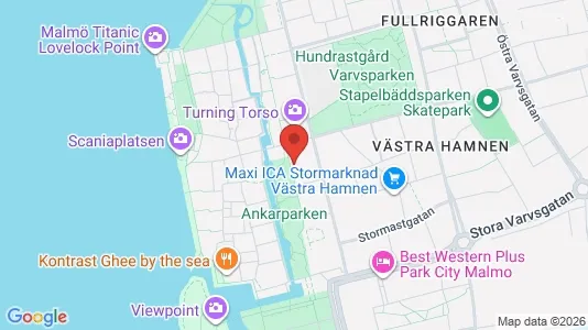 Bostadsrätter till salu i Malmö Centrum - kort over placeringen