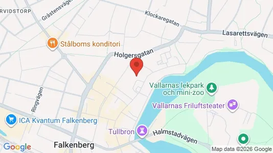 Bostadsrätter till salu i Falkenberg - kort over placeringen