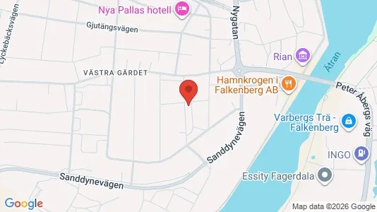 Bostadsrätter till salu i Falkenberg - kort over placeringen