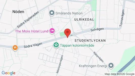 Bostadsrätter till salu i Lund - kort over placeringen