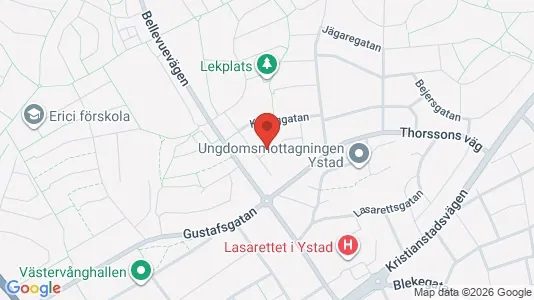 Lägenheter till salu i Ystad - kort over placeringen
