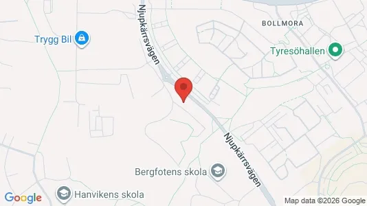 Lägenheter till salu i Tyresö - kort over placeringen