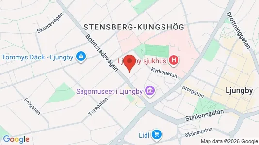 Lägenheter att hyra i Ljungby - kort over placeringen
