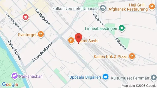 Lägenheter till salu i Uppsala - kort over placeringen