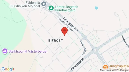 Lägenheter till salu i Mölndal - kort over placeringen