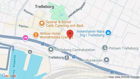 Lägenheter att hyra i Trelleborg - kort over placeringen