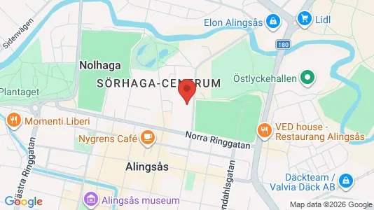 Lägenheter till salu i Alingsås - kort over placeringen