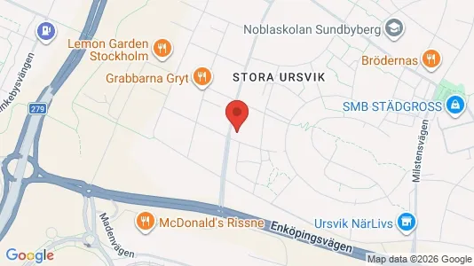 Bostadsrätter till salu i Sundbyberg - kort over placeringen