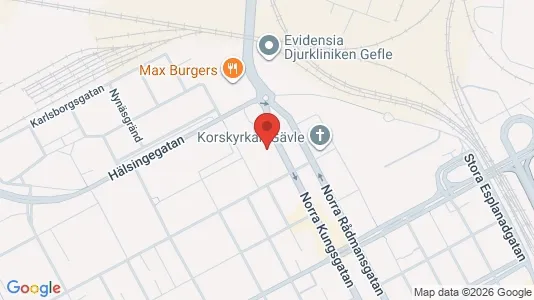 Lägenheter till salu i Gävle - kort over placeringen