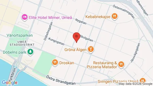 Lägenheter till salu i Umeå - kort over placeringen