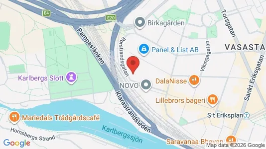 Lägenheter att hyra i Vasastan - kort over placeringen