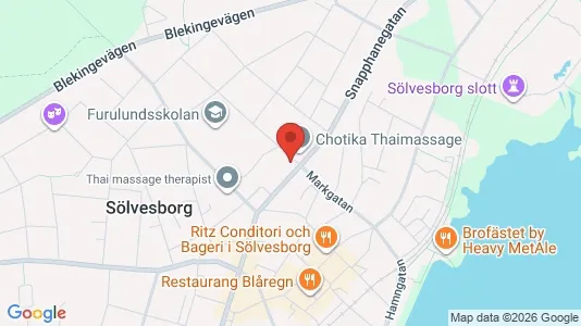 Lägenheter till salu i Sölvesborg - kort over placeringen