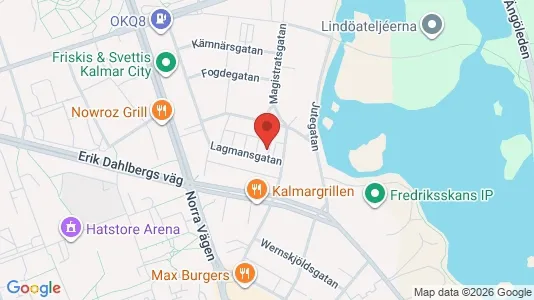 Lägenheter till salu i Kalmar - kort over placeringen