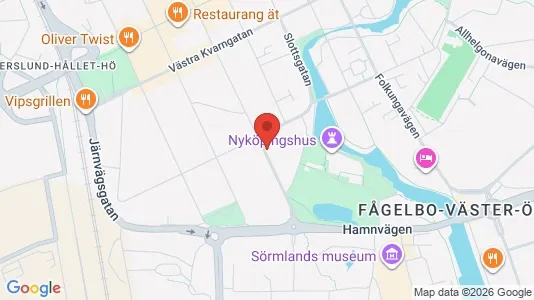Lägenheter till salu i Nyköping - kort over placeringen