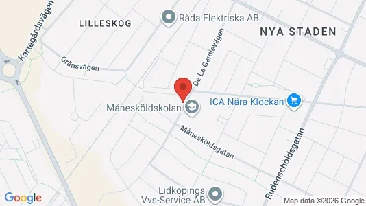 Bostadsrätter till salu i Lidköping - kort over placeringen